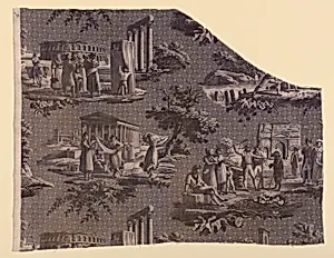 Les Monuments du Midi (Monuments of the South of France) (Furnishing Fabric)