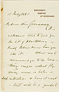 Letter to Kate Greenaway