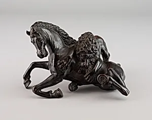 Lion Attacking a Stallion