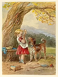 Little Girl and Dog