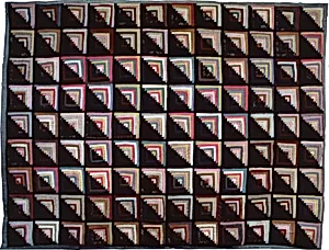"Log Cabin" Quilt by Unknown