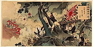 Long Live the Great Japanese Empire! A Great Victory for Our Troops in the Assault on Songhwan (Dai Nihon teikoku banbanzai, Seikan shugeki waga gun taisho no zu)