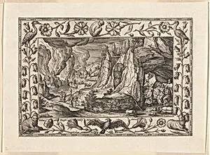 Lot and His Daughters, from Landscapes with Old and New Testament Scenes and Hunting Scenes by Adriaen Collaert