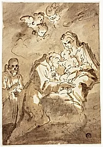 Madonna and Child Adored by Saint Francis
