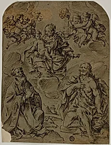 Madonna and Child Adored by Saints Anthony and John the Baptist
