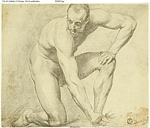 Male Nude Stooping by Joseph Mallord William Turner