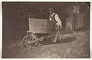 Male Peasant with Wheelbarrow by Giraudon's Artist