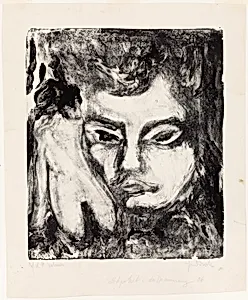 Man's Head with Nude