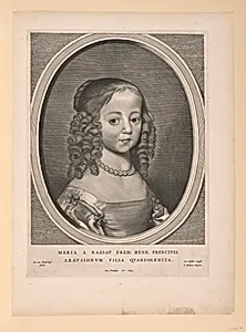 Mary, Princess of Orange Nassau, from Nine Portraits by Cornelis Visscher