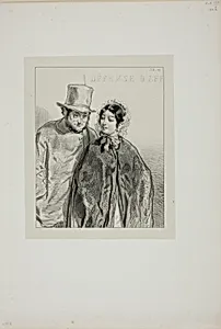 Masks and faces: Mr. Pipanthoud, vous ni affichez by Paul Gavarni