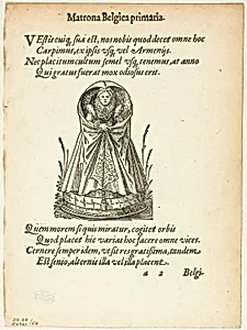 Matrona Belgica primaria (Belgian Matron of the First Rank) from Gynaeceum, sive Theatrum Mulierum, plate 53 from Woodcuts from Books of the XVI Century by Jost Amman