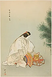 Matsukaze, from the series "One Hundred No Dramas (Nogaku hyakuban)" by Tsukioka Kôgyo