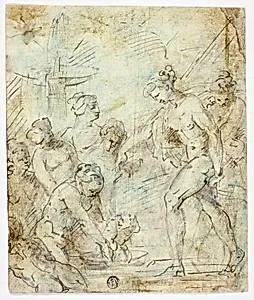 Mercury Entrusting Infant Bacchus to Nymphs