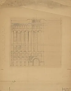 Mills Building, San Francisco, California, Design Sketch
