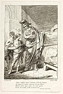 Minerva Teaching a Young Artist, illustration for the Catalogue historique du Cabinet by Mariette