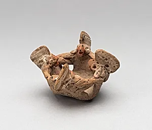 Miniature Group of Four Figures in a Circle with Linked Arms