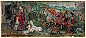 Miracle of the Deer of Saint Bassiano, from a Choir Book by Unknown
