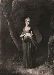 Miss Cunningham Holding Her King Charles Spaniel