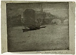 Mist on the Thames by Joseph Pennell