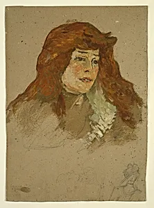 Mme Lili Grenier (recto); Landscape with Church (verso) by Henri de Toulouse-Lautrec