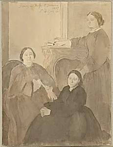 Mme. Michel Musson and Her Daughters, Estelle and Désirée by Hilaire Germain Edgar Degas