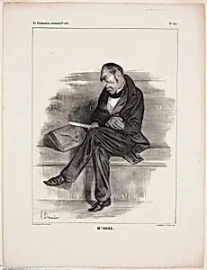 Mr. Guiz.., plate 340 from Célébrités de la Caricature by Honoré-Victorin Daumier