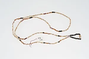 Necklace Strung with Shell and Ceramic Beads