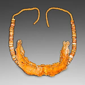 Necklace with a Pendant Depicting a Large Fish Eating a Smaller Fish