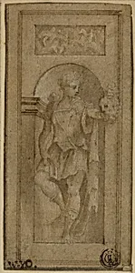 Niche Statue of David with the Head of Goliath
