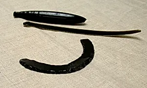 Obsidian Core, Blade, and Curved Neckpiece by Colima