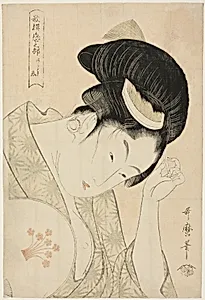 Obvious Love (Arawaruru koi), from the series "Anthology of Poems: The Love Section (Kasen koi no bu)" by Kitagawa Utamaro