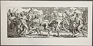 Offering to Bacchus, plate one of four from Le Travaux de la Vendange