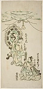 Oiso no Tora and Shosho Playing Instruments