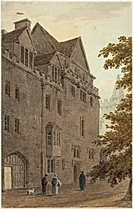 Old Magdalen Hall from the Gravel Walk Burnt Down A.D.