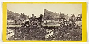 On the Juniata. The Five Fair Ladies, No. 519 from the series "The Picturesque on the Pennsylvania Central Railroad"