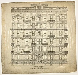 Ontario Apartments, Chicago, Illinois, Elevation