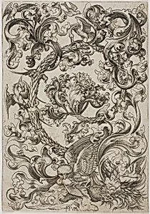 Ornament with Owl Mocked by Day Birds