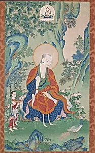 Painted Banner (Thangka) of Vajriputra, One of the Sixteen Great Arhats