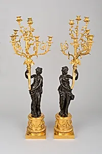 Pair of Eight Light Candelabra