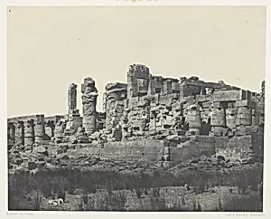 Palais de Karnak, Salle Hypostyle, Prise à l'Angle Nord-Est; Thèbes, plate 34 from the album "Egypte, Nubie, Palestine et Syrie" (1852) by Maxime Du Camp