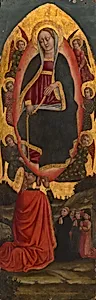 Panels from the Altarpiece of The Assumption of the Virgin with Saints: The Assumption of the Virgin