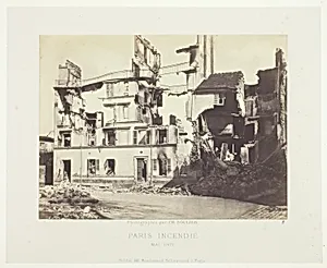 Paris Fire (Ruins of Houses, Rue de l'Hôpital [Saint-Cloud]), from the series "Paris Incendié"