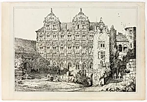 Part of the Castle at Heidelberg, from Facsimiles of Sketches made in Flanders and Germany