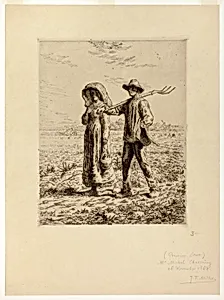 Peasants Going to Work by Jean François Millet