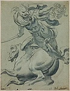 Perseus Holding the Head of Medusa, with Pegasus in the Background