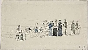 Petticoats on the Beach (recto); Breton Women on the Beach (verso)