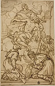 Pieta, with Saints Francis, Roch, and Third Male Saint