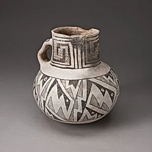 Pitcher with Interlocking Zigzag Motifs and Checkerboard Pattern