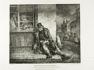 Pity the Sorrows of a Poor Old Man!... plate 2 from Various Subjects Drawn from Life and on Stone (The English Suite) by Jean Louis André Théodore Géricault