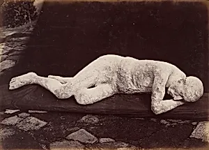 Plaster Cast of Body, Pompeii by Giorgio Sommer